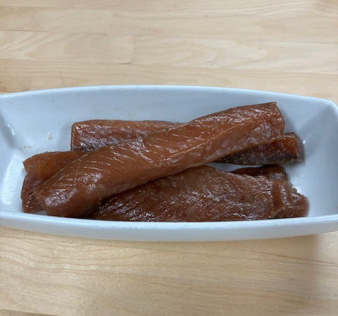 Smoked Keta Candied Salmon Strips 250g