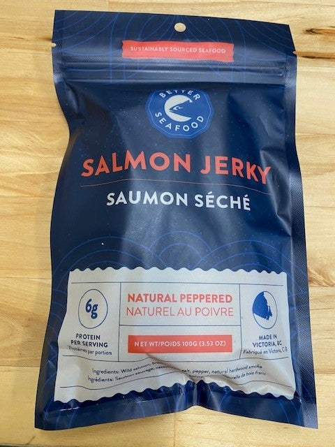 Natural Salmon Peppered Jerky 100g